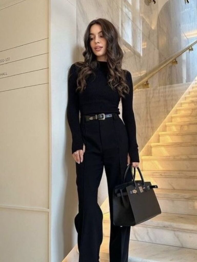 all black business casual women