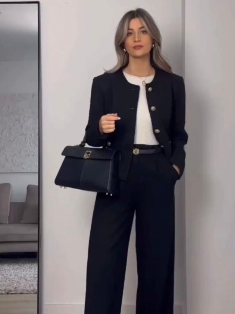 all black business casual women