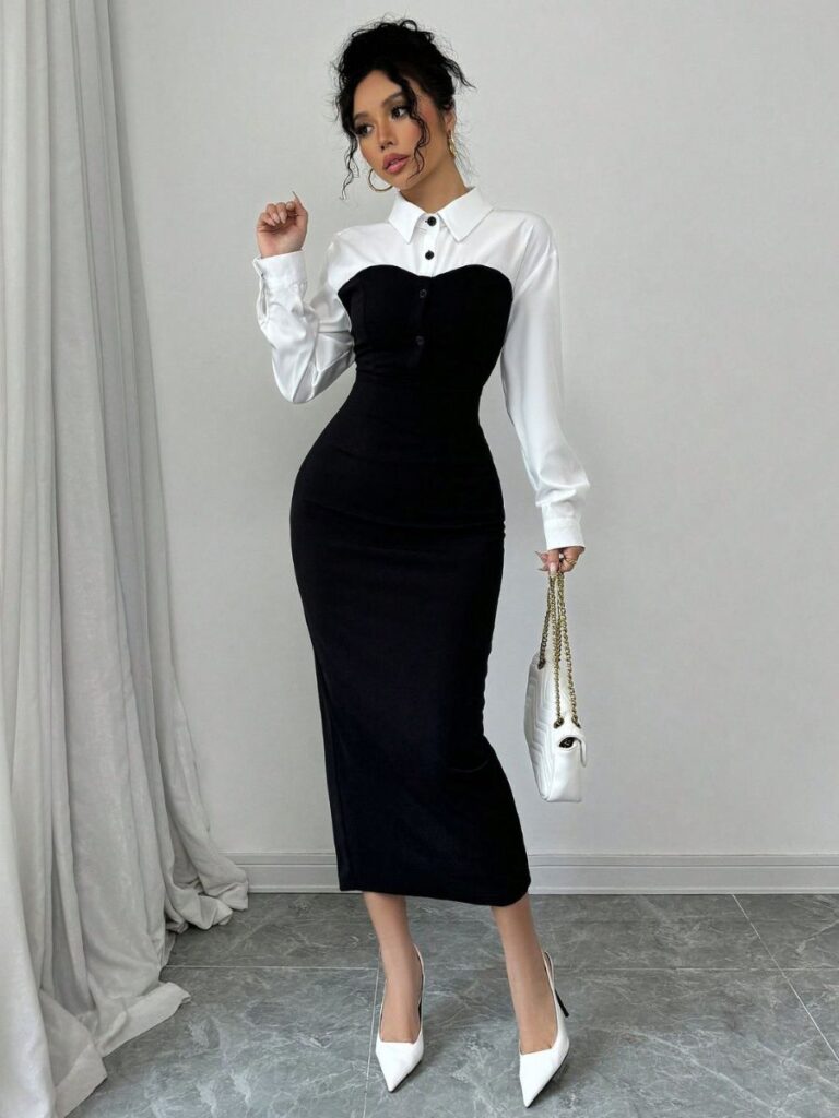 shirt under dress aesthetic
