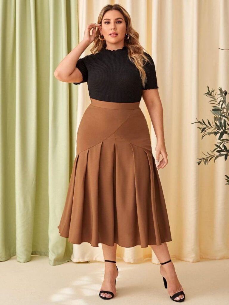 chubby how to wear long skirts for plus size
