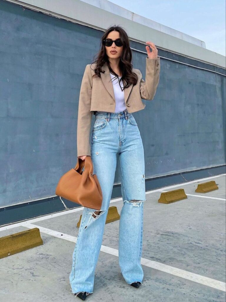 blazer with jeans women